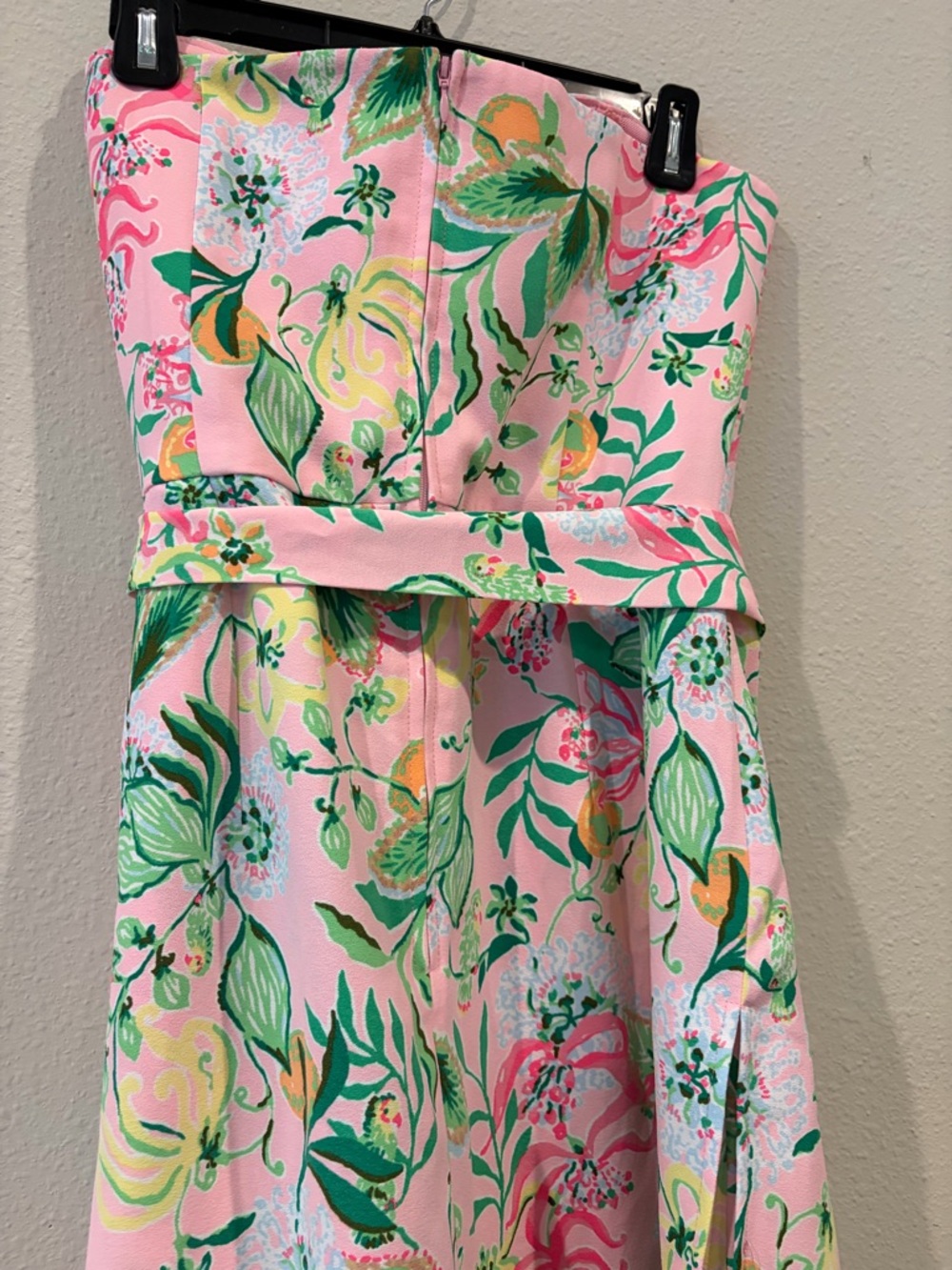 Lilly Pulitzer Pink Tropical Floral Strapless Dress - Picture 3 of 4